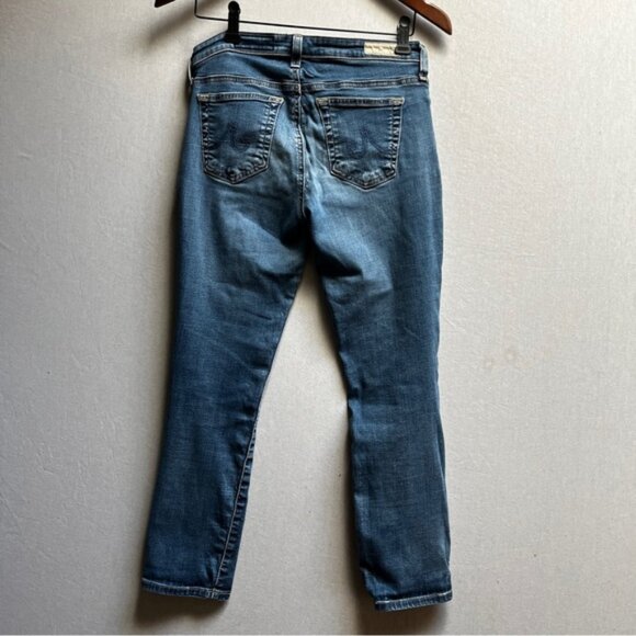 AG-ED Adriano Goldschmied Stilt Cropped Blue Denim Jeans Sz 27 - Picture 3 of 12